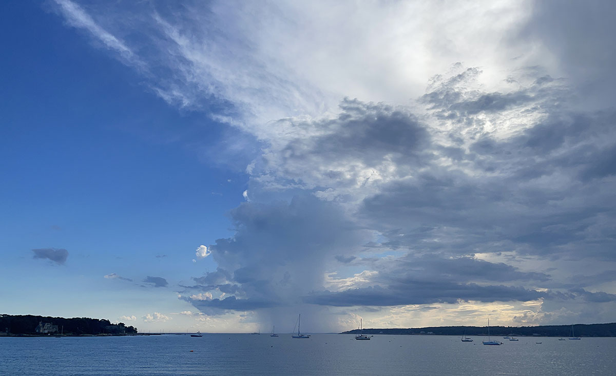 Late Afternoon Sky over a New England Bay.
